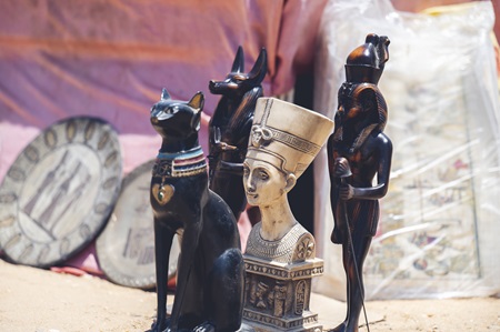 The History and Evolution of Pet Adornment Ancient Egyptian Artifacts In A Museum In Egypt