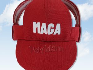 Red Dog pet visor hat